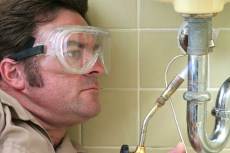 safety glasses and welding tool