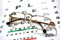 snellen chart and glasses