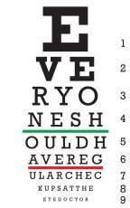 fake snellen chart