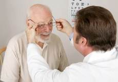 elder gentleman with optician