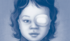 girl with patched eye