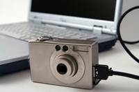 camera aangesloten op laptop