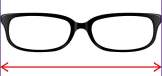 total frame width for glasses